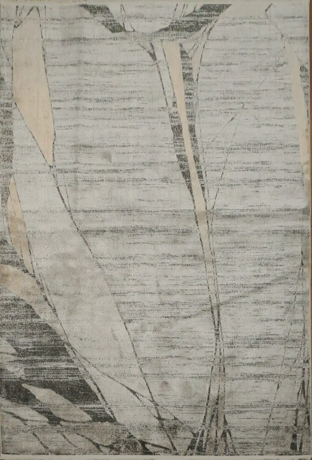 Modern Art-Inspired Rug Featuring Subtle Leafy Patterns