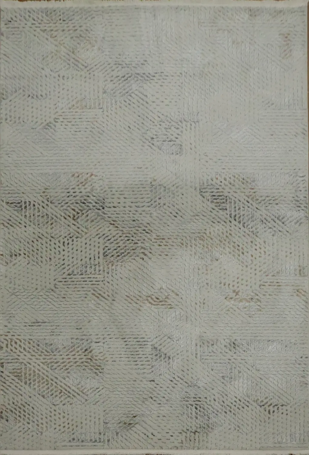 Modern Minimalist Rug with Subtle Geometric Patterns 5x8