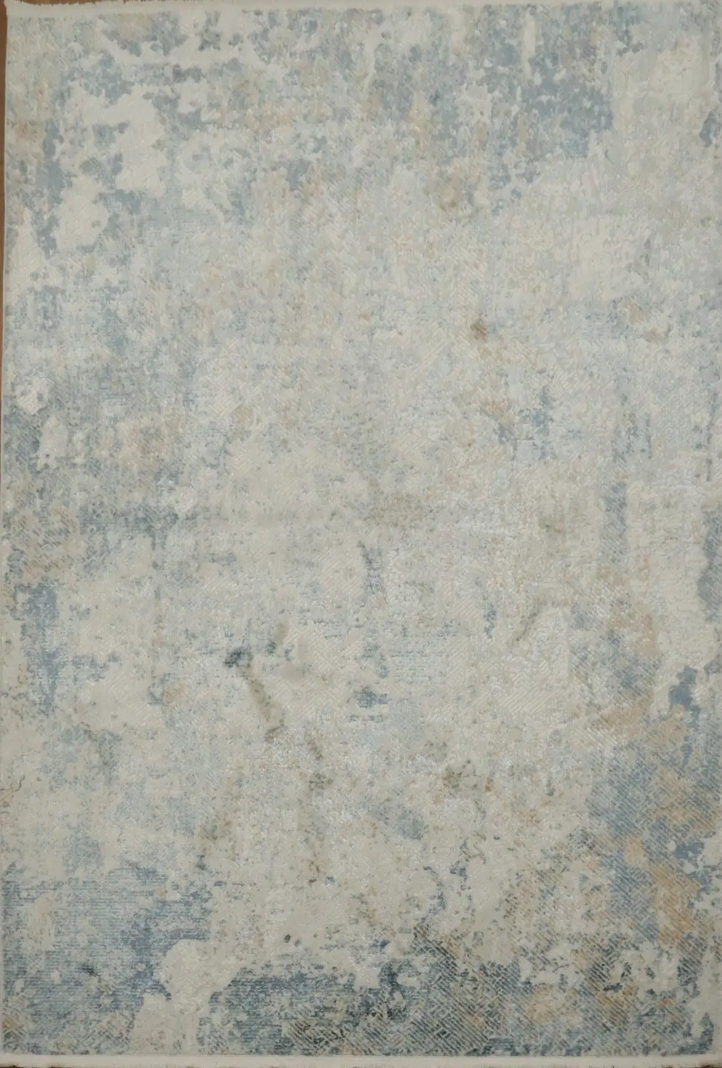 Modern Artistic Rug with Subtle Blue and Beige Textures 5x8