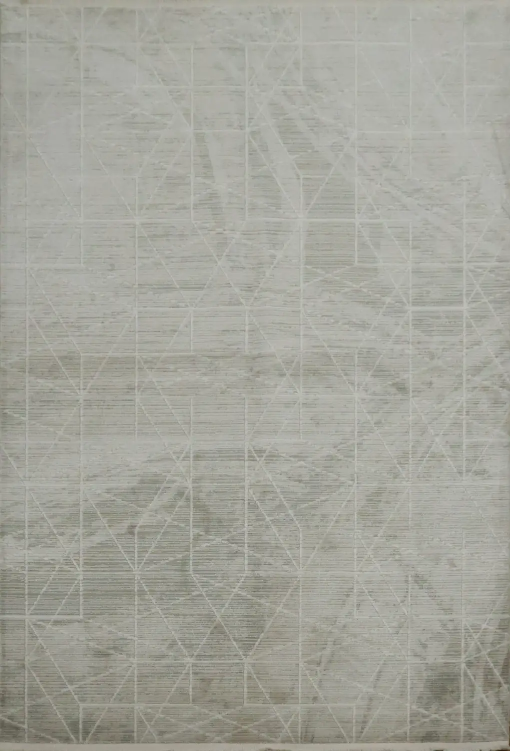 Minimalistic Gray Rug Featuring Fine Abstract Line Design 5x8