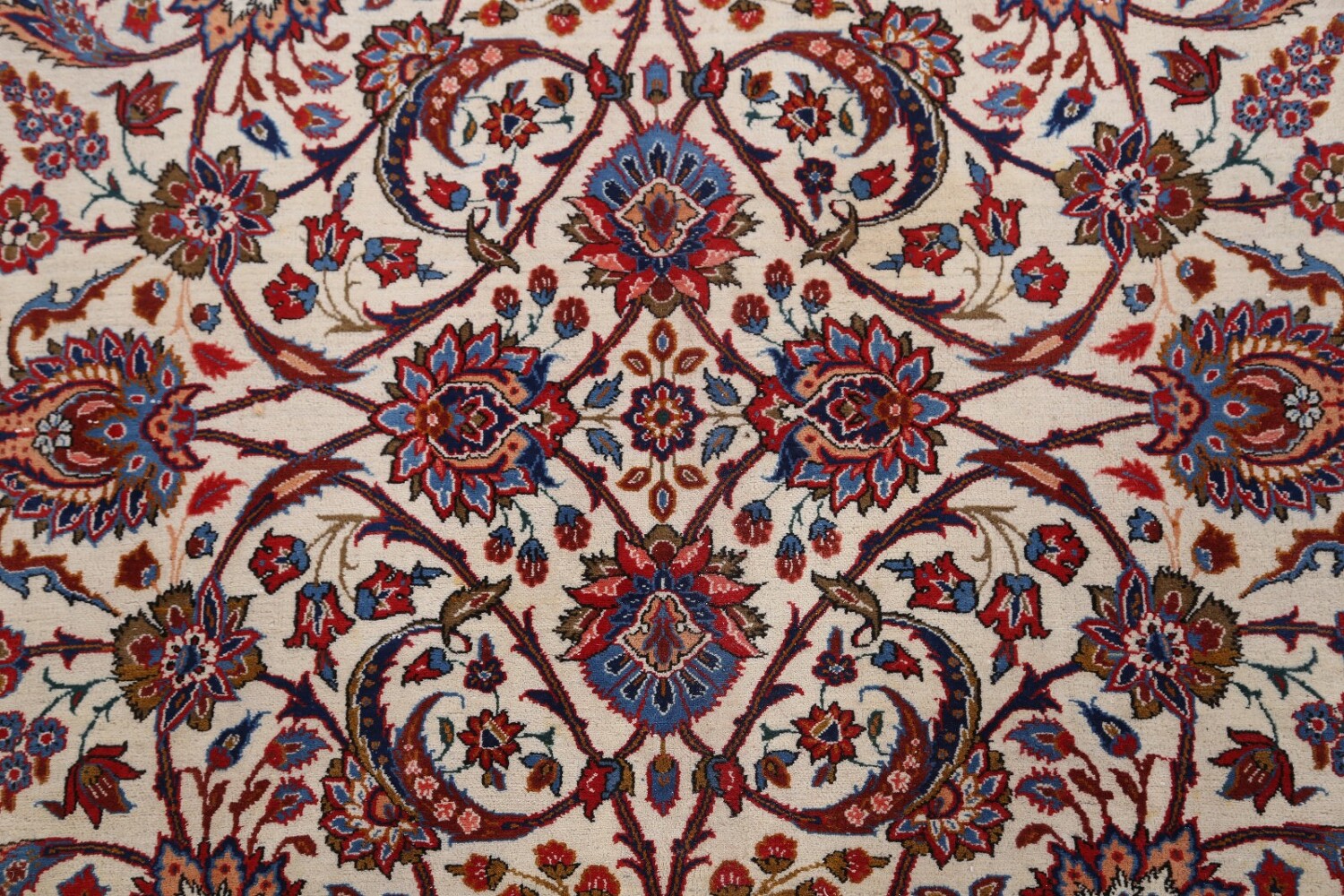 Antique Floral 10x16 Isfahan Persian Area Rug