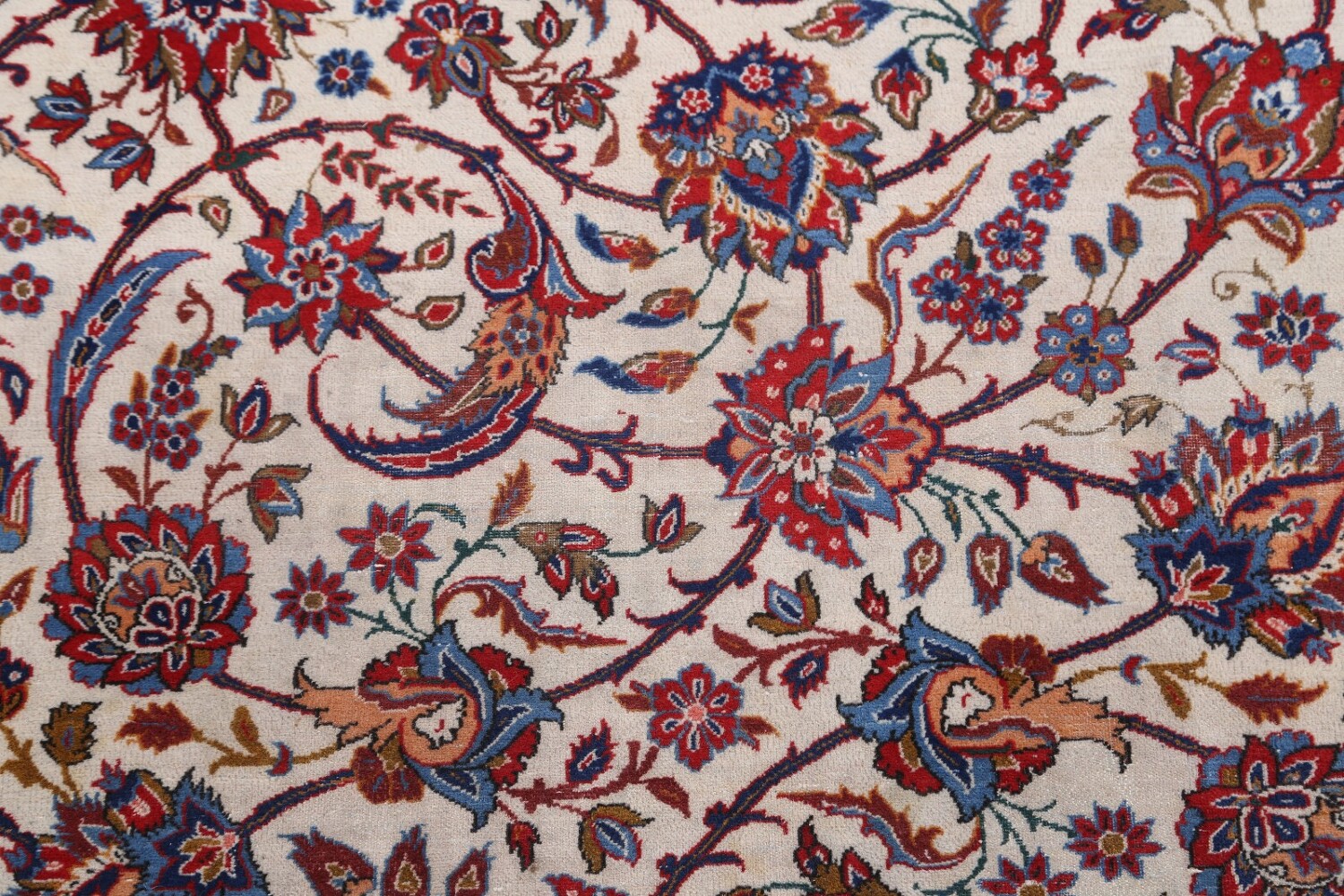 Antique Floral 10x16 Isfahan Persian Area Rug
