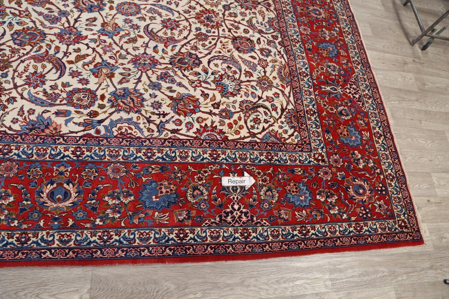 Antique Floral 10x16 Isfahan Persian Area Rug