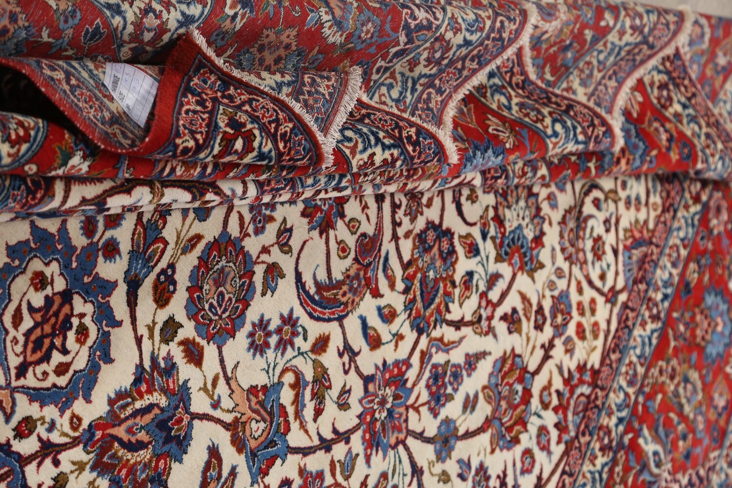 Antique Floral 10x16 Isfahan Persian Area Rug