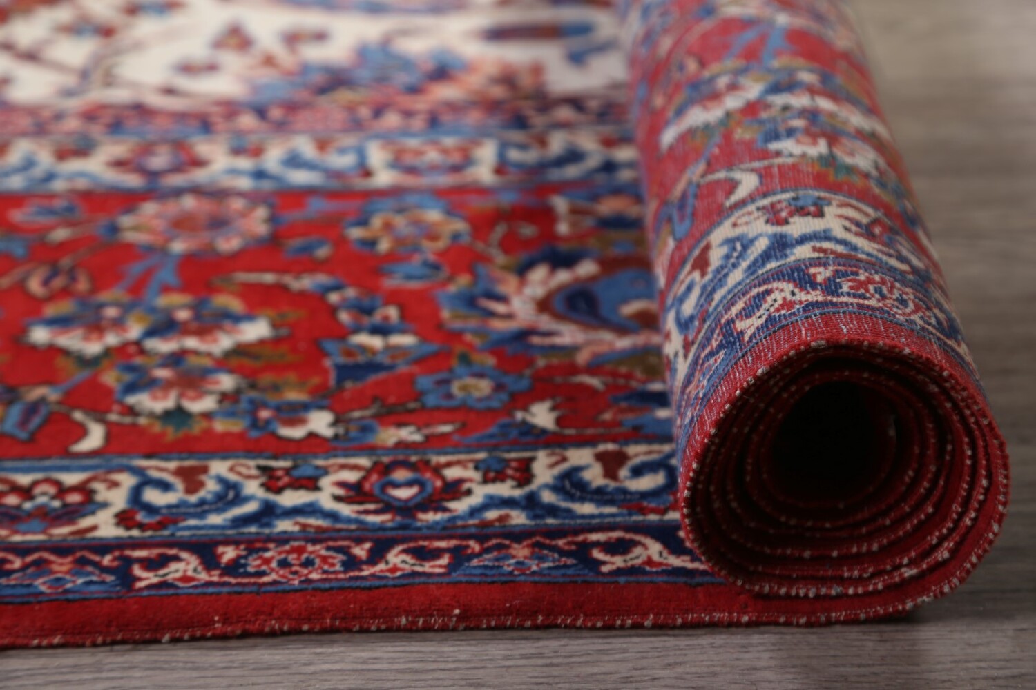 Antique Floral 10x16 Isfahan Persian Area Rug