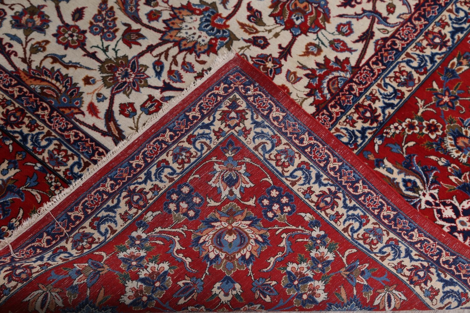 Antique Floral 10x16 Isfahan Persian Area Rug