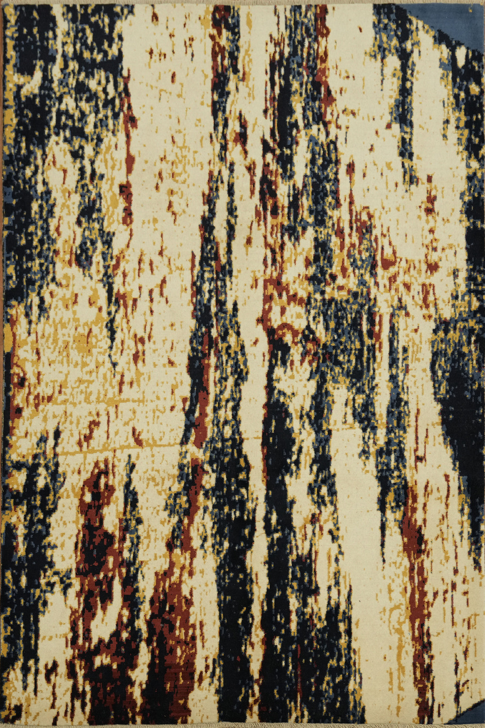 Bold Abstract Texture Area Rug with Striking Contrast and Style 7x10