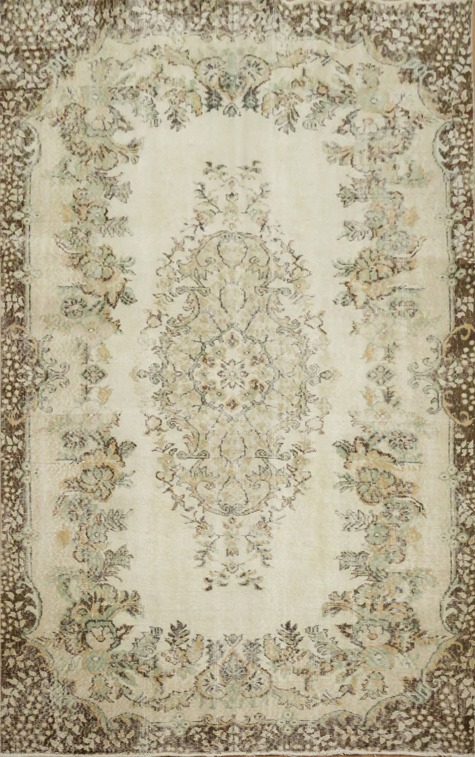 Vintage Distressed Anatolian Wool Area Rug 6x9