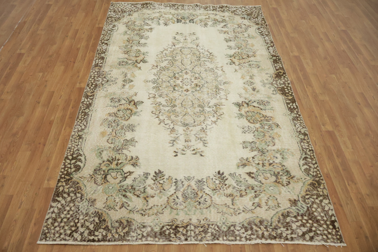 Vintage Distressed Anatolian Wool Area Rug 6x9