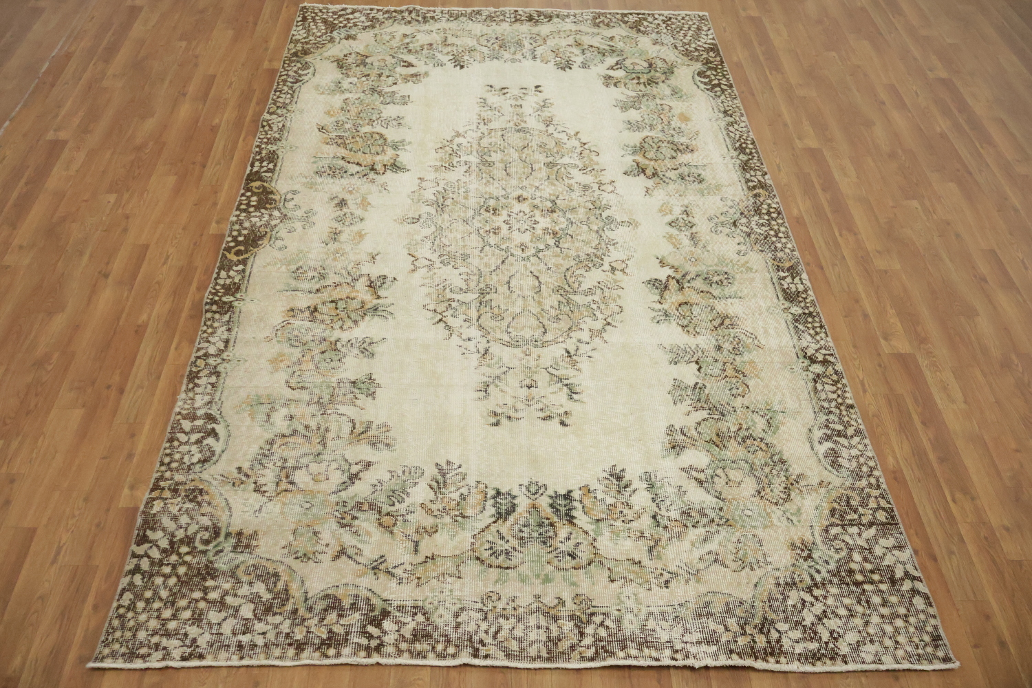 Vintage Distressed Anatolian Wool Area Rug 6x9