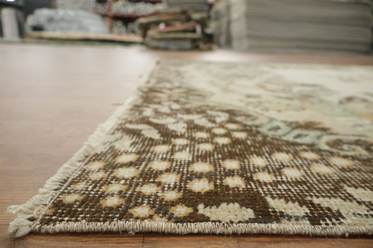 Vintage Distressed Anatolian Wool Area Rug 6x9