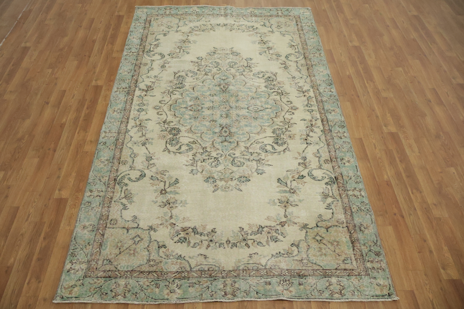Vintage Distressed Anatolian Wool Area Rug 5x9