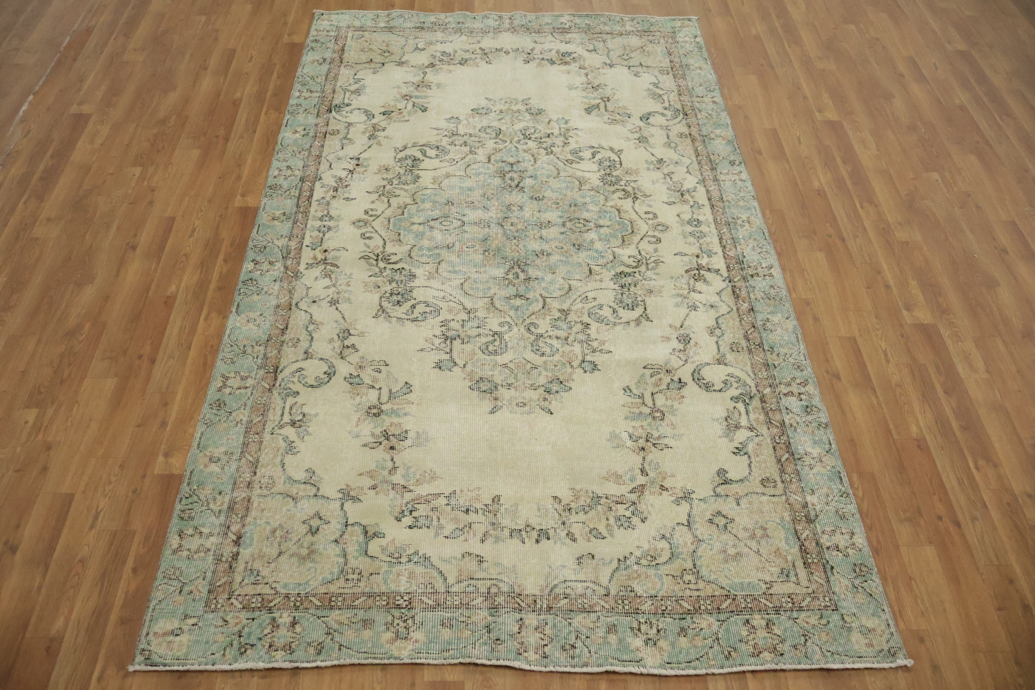 Vintage Distressed Anatolian Wool Area Rug 5x9