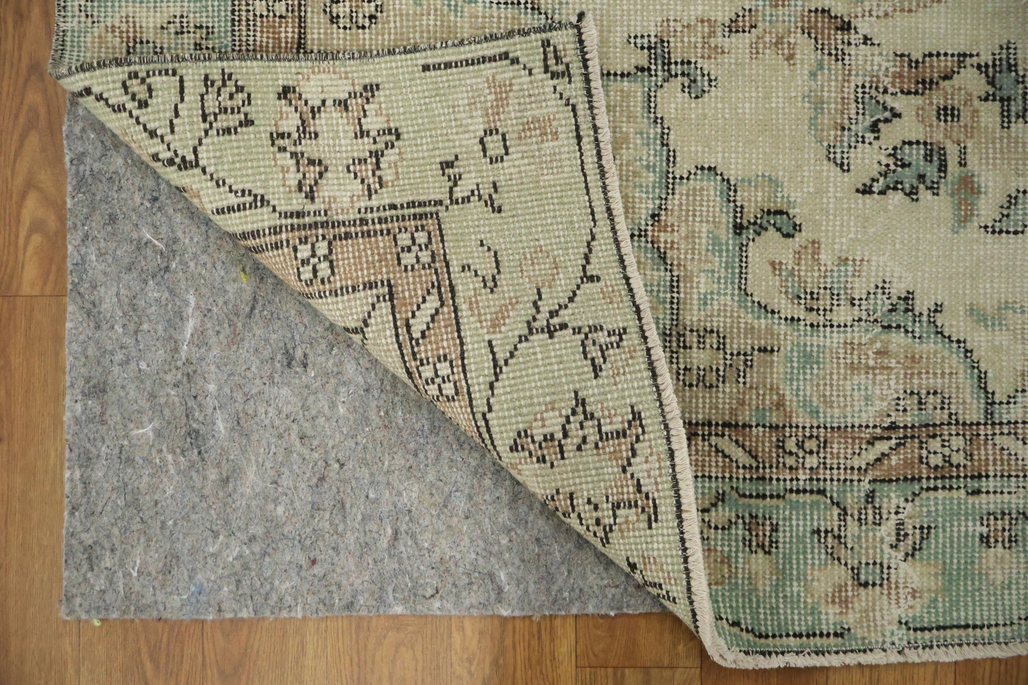 Vintage Distressed Anatolian Wool Area Rug 5x9