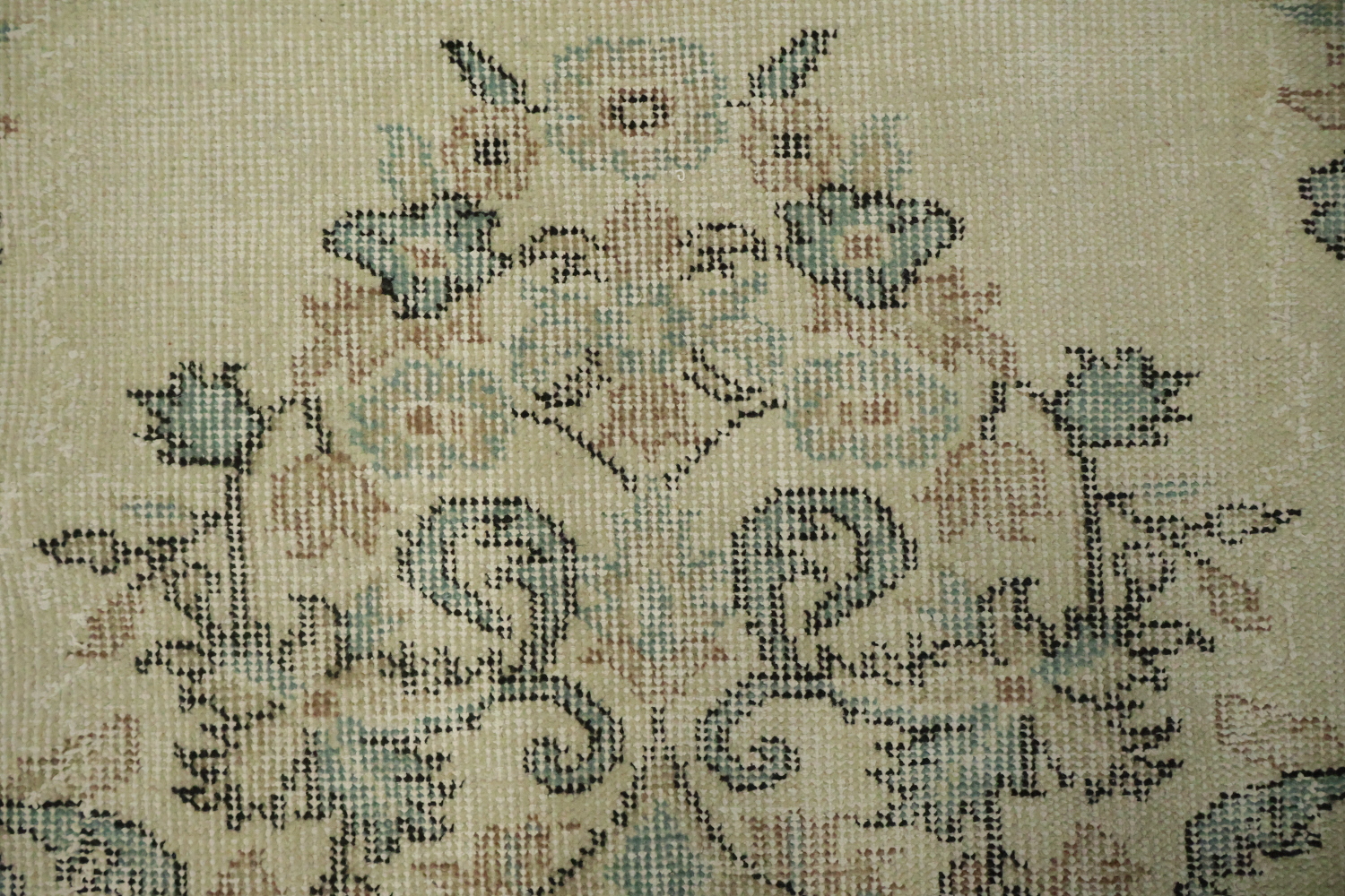 Vintage Distressed Anatolian Wool Area Rug 5x9