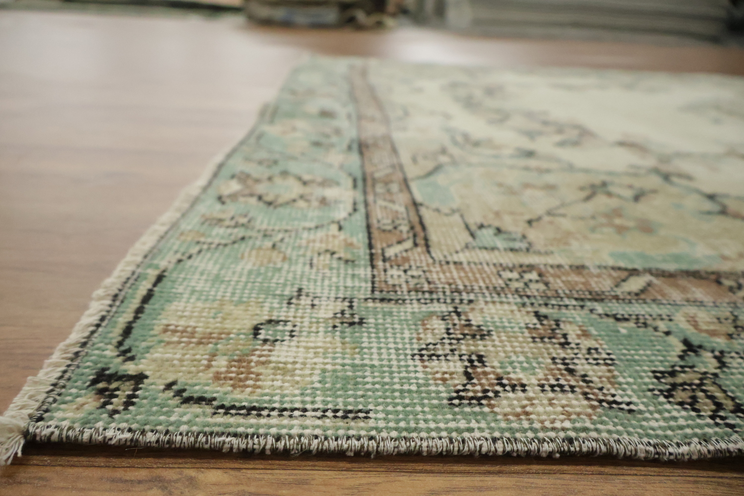 Vintage Distressed Anatolian Wool Area Rug 5x9