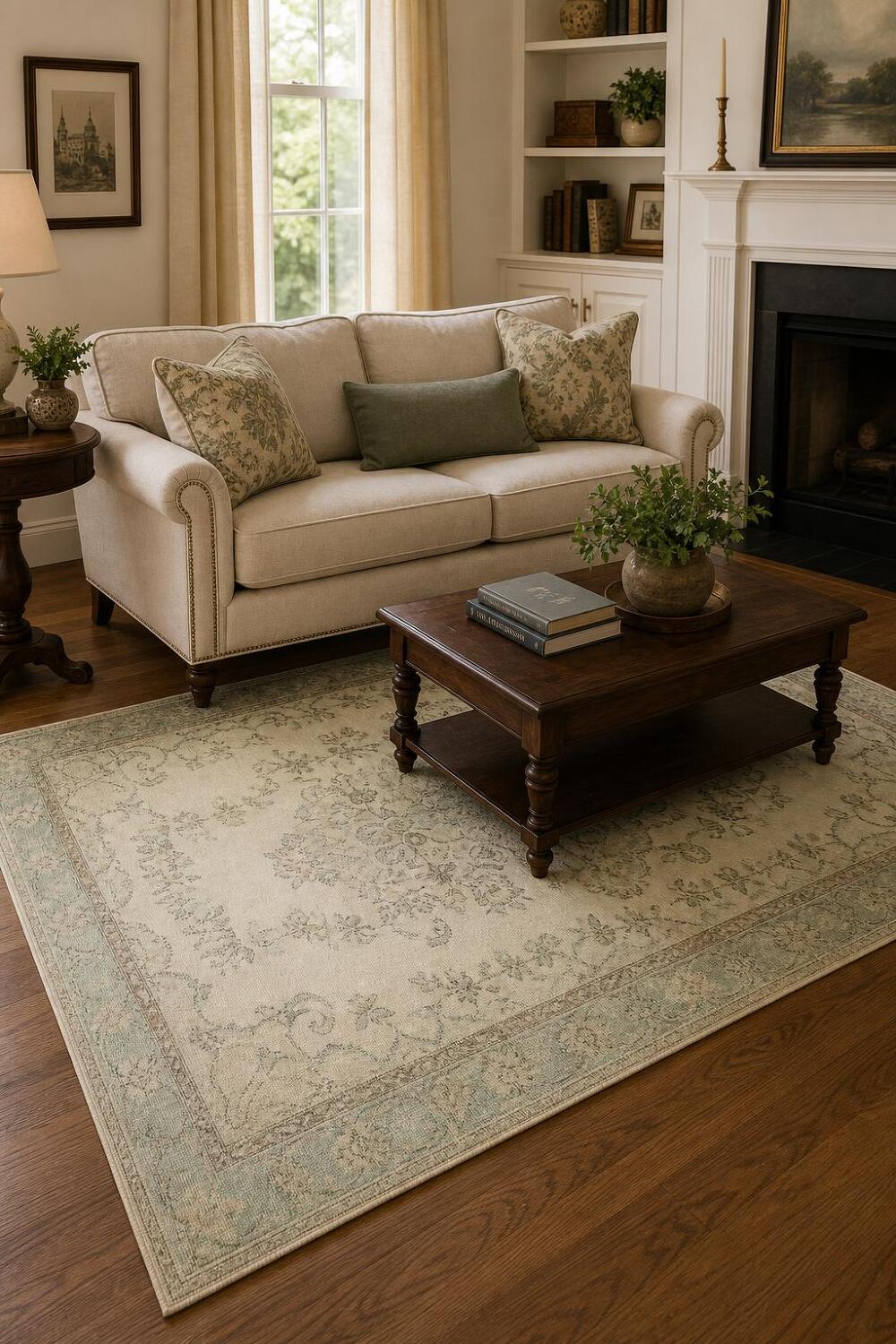 Vintage Distressed Anatolian Wool Area Rug 5x9