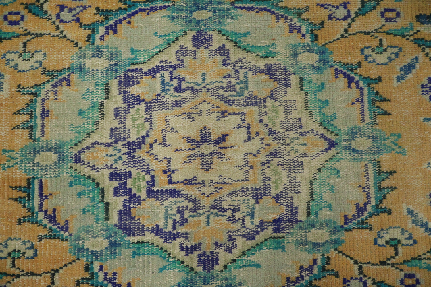 Vintage Distressed Anatolian Wool Area Rug 6x9