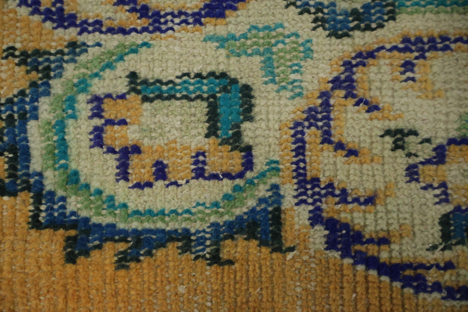 Vintage Distressed Anatolian Wool Area Rug 6x9
