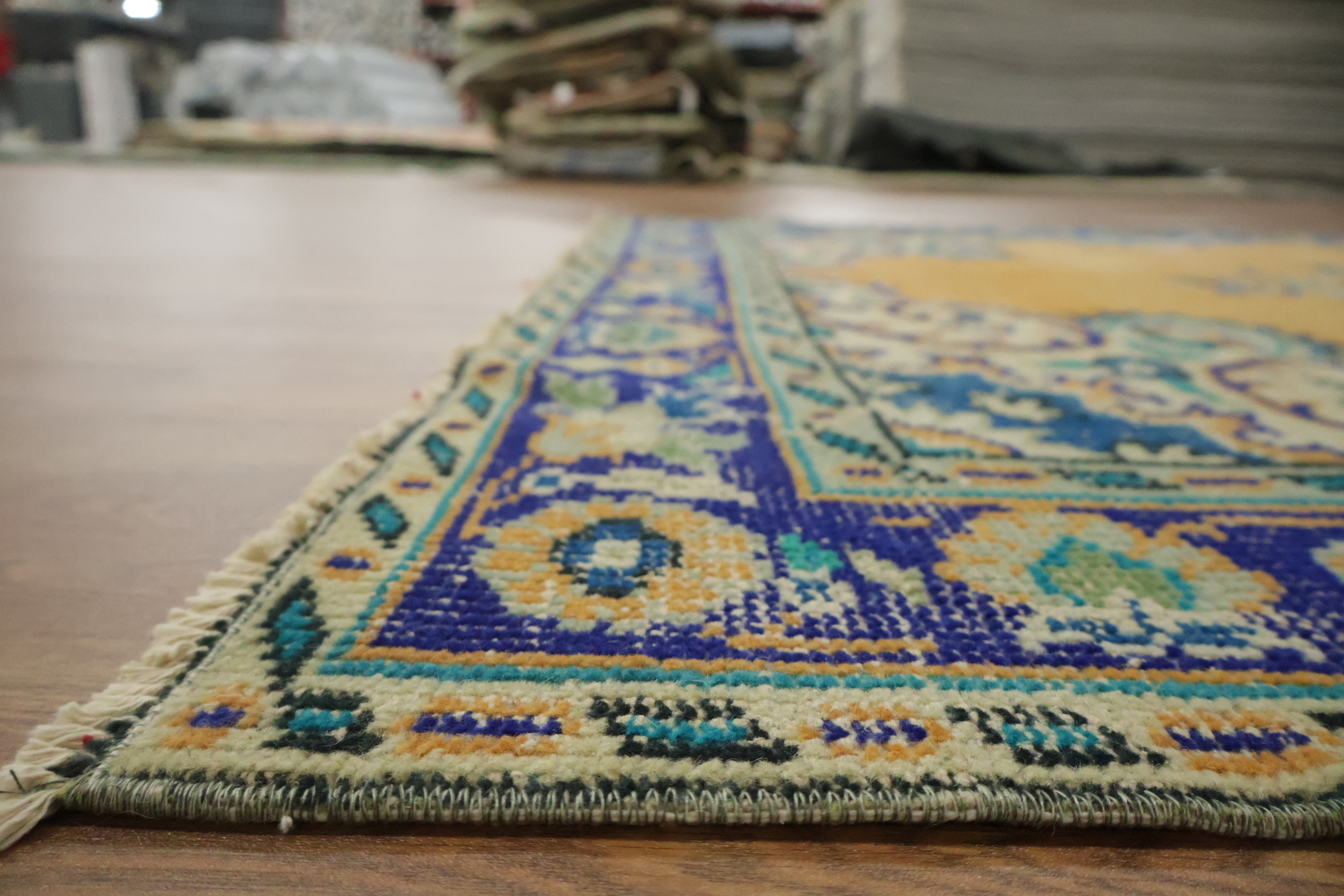 Vintage Distressed Anatolian Wool Area Rug 6x9