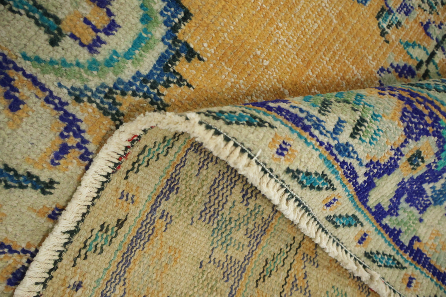 Vintage Distressed Anatolian Wool Area Rug 6x9