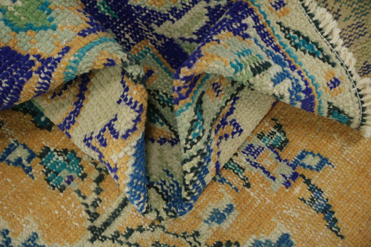 Vintage Distressed Anatolian Wool Area Rug 6x9