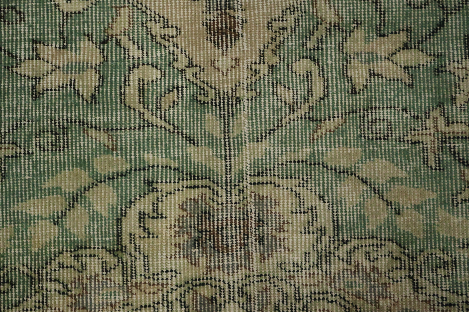 Green Vintage Distressed Anatolian Area Rug 6x9