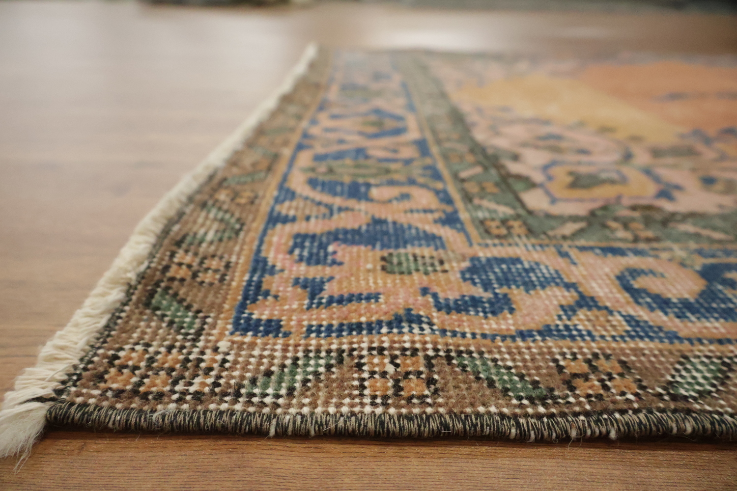 Medallion Rustic Distressed Anatolian Turkish Area Rug 4x7