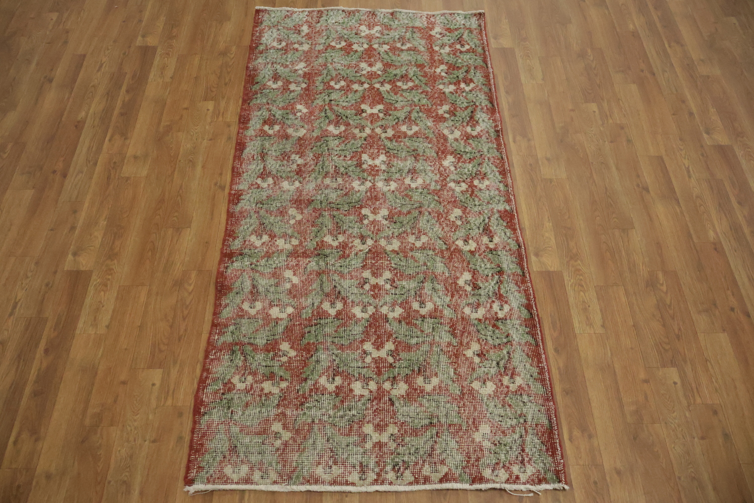 Wool Vintage Distressed Anatolian Turkish Area Rug 3x6