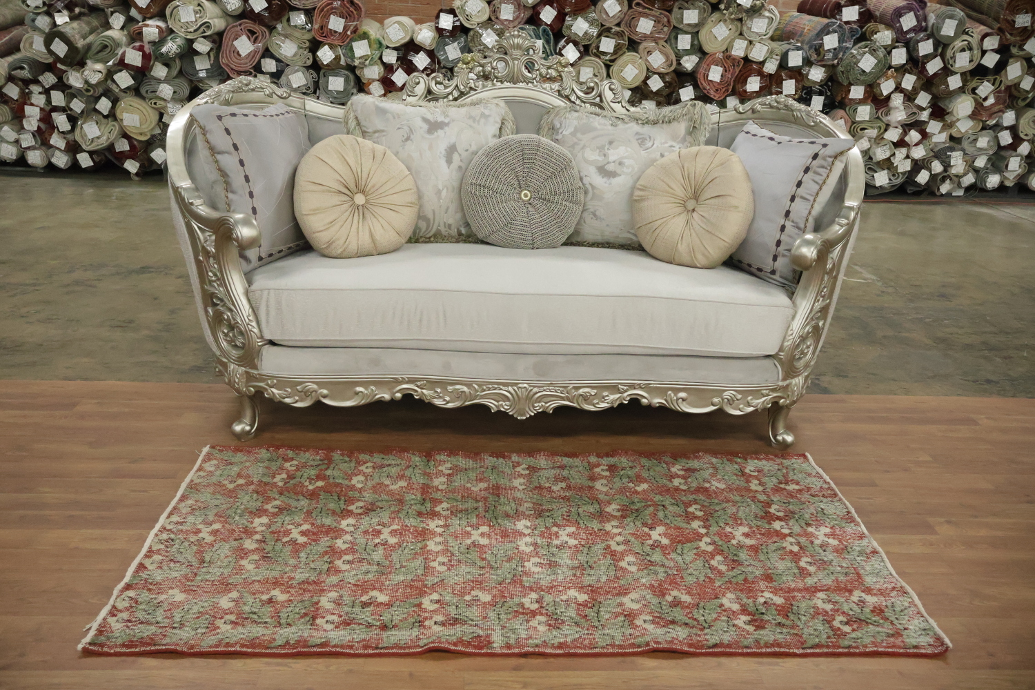 Wool Vintage Distressed Anatolian Turkish Area Rug 3x6