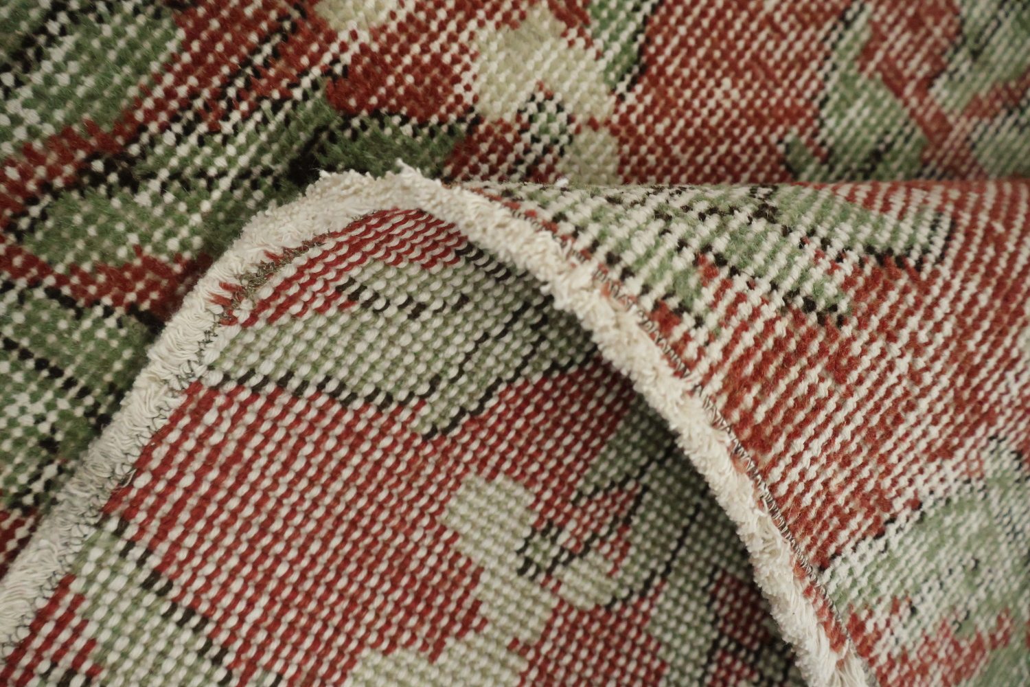Wool Vintage Distressed Anatolian Turkish Area Rug 3x6
