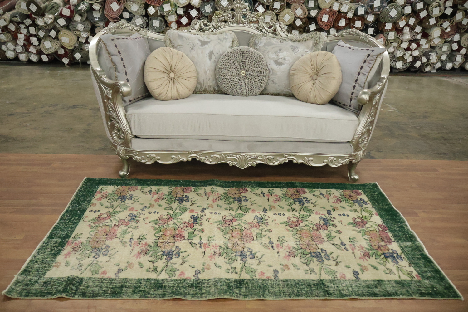 Unique Old Distressed Wool Anatolian Turkish Area Rug 4x7