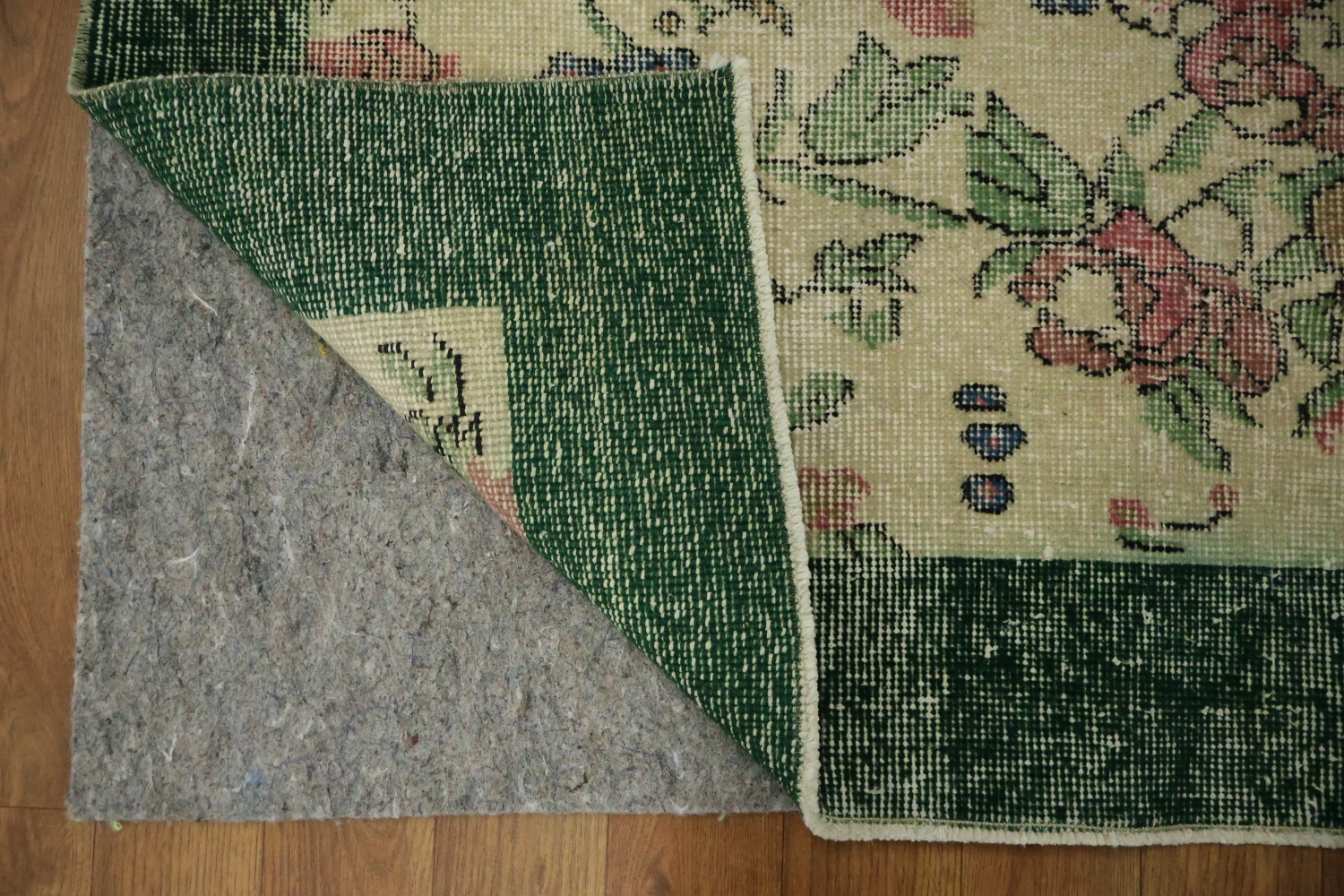 Unique Old Distressed Wool Anatolian Turkish Area Rug 4x7