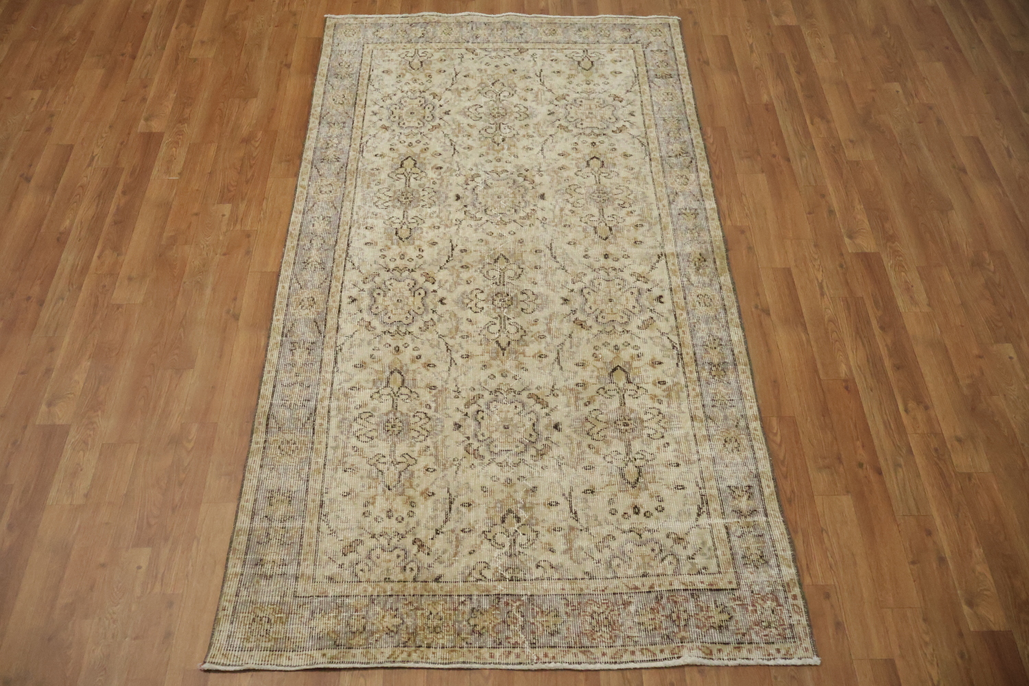 All Over Design Distressed Anatolian Turkish Area Rug 4x7