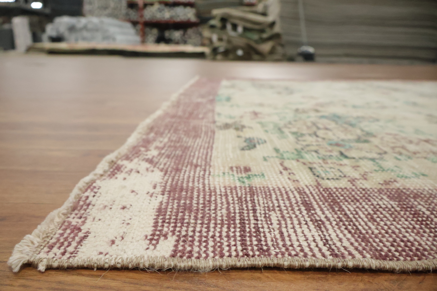 Vintage Distressed Wool Anatolian Turkish Area Rug 5x9
