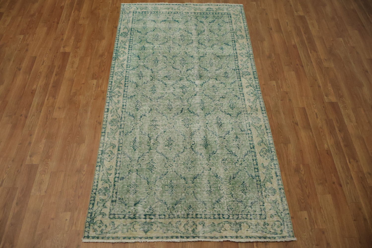 Green Distressed Pattern Rug, Perfect for Classic Home Interiors 4x7