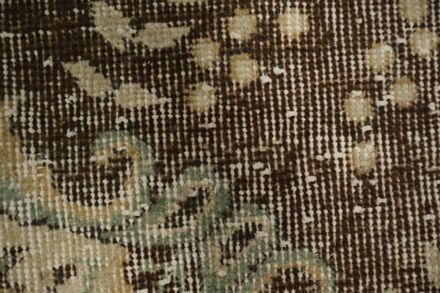Floral Vintage Distressed Wool Area Rug 6x9