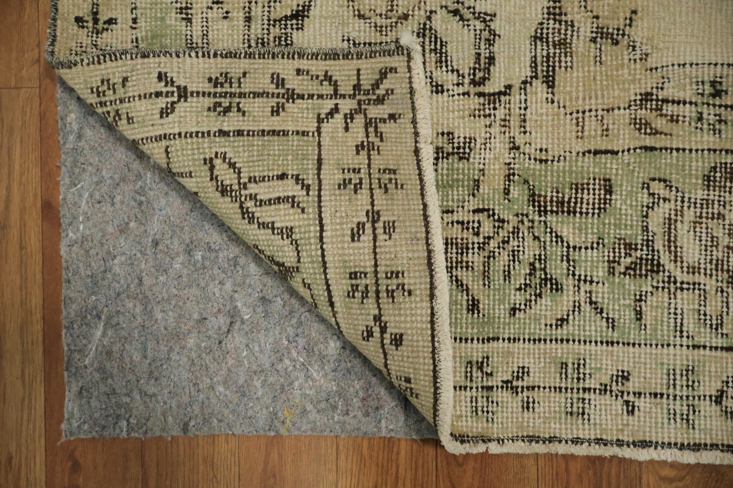 Floral Wool Vintage Distressed Turkish Area Rug 6x10