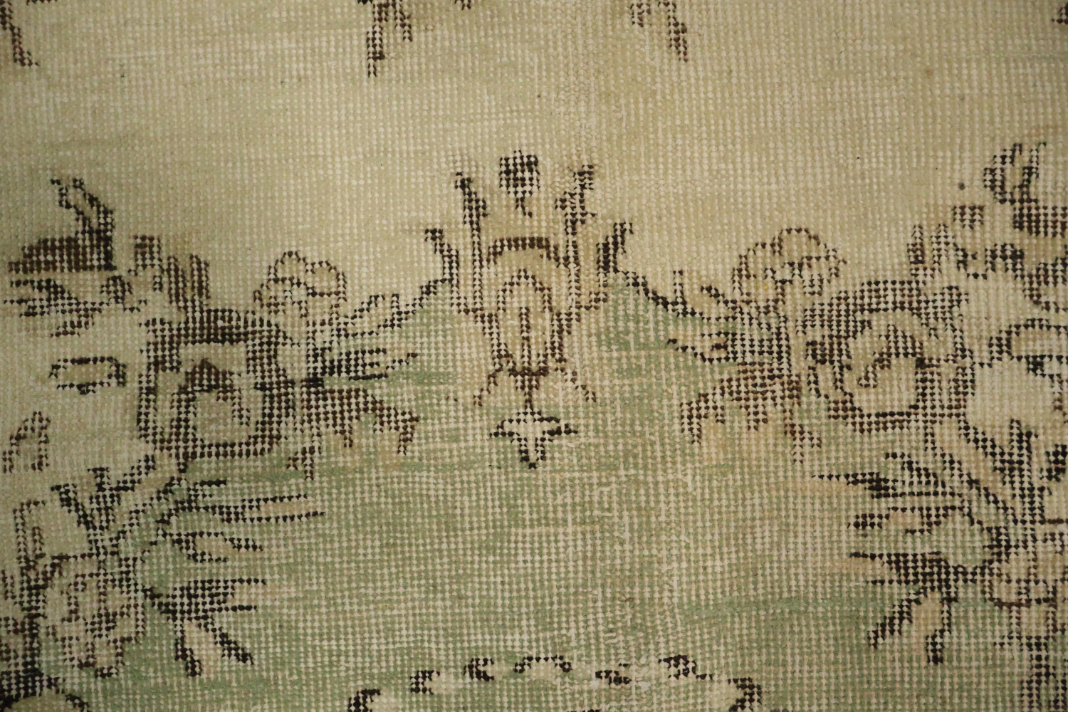 Floral Wool Vintage Distressed Turkish Area Rug 6x10