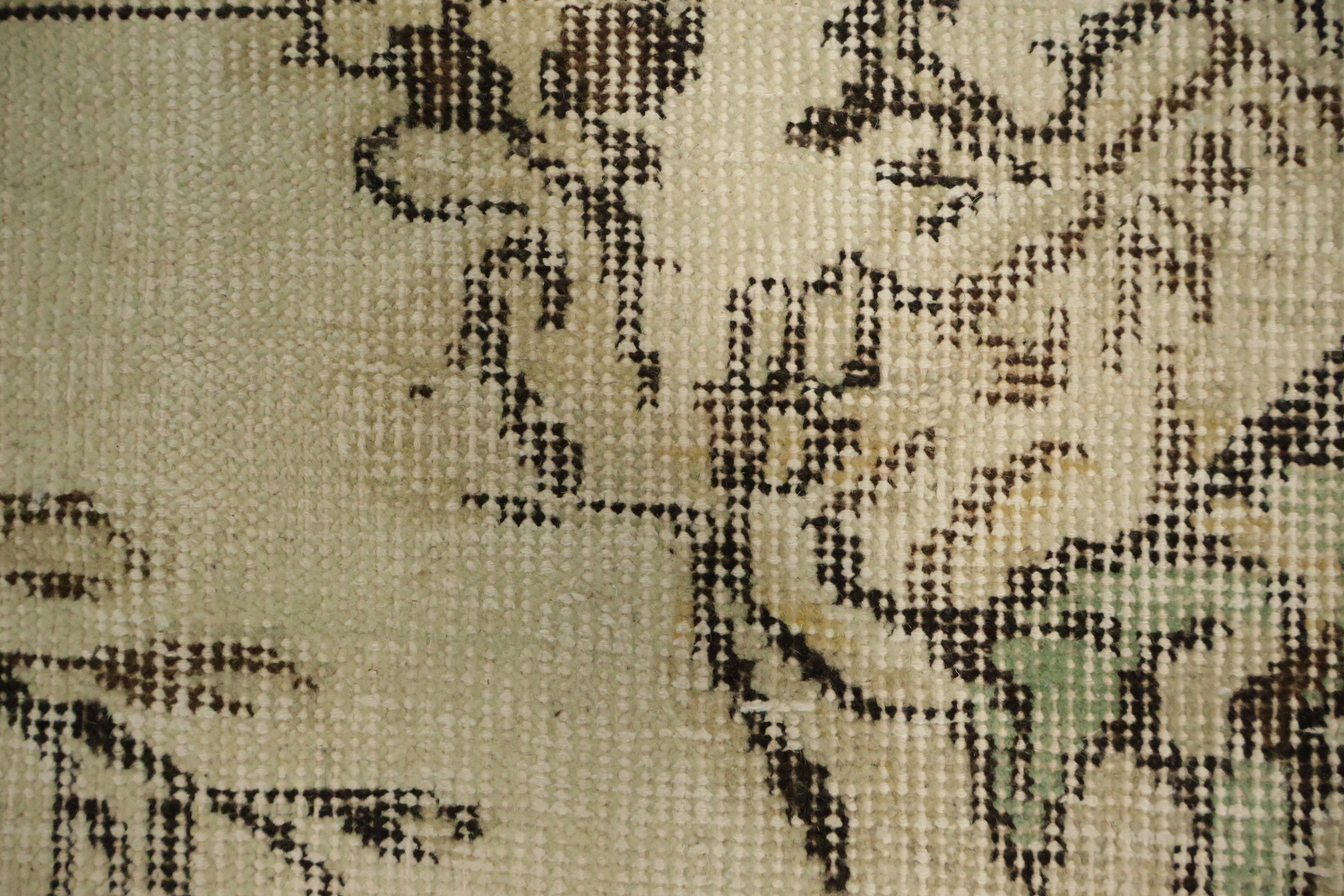 Floral Wool Vintage Distressed Turkish Area Rug 6x10