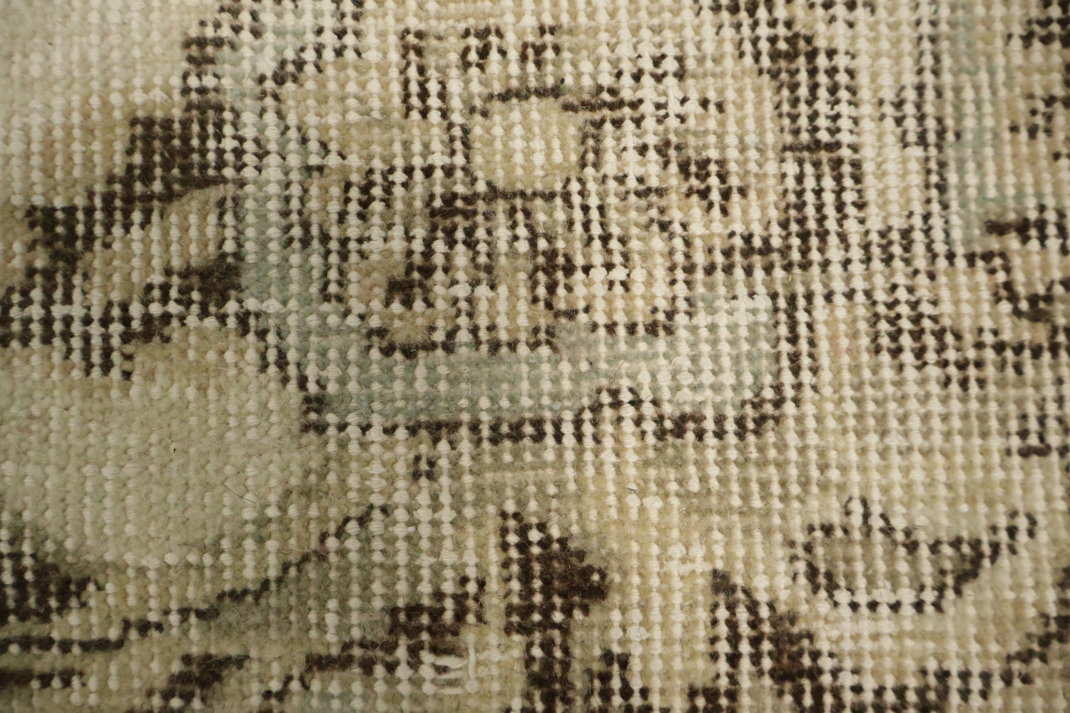 Vintage Distressed Wool Floral Turkish Area Rug 6x9