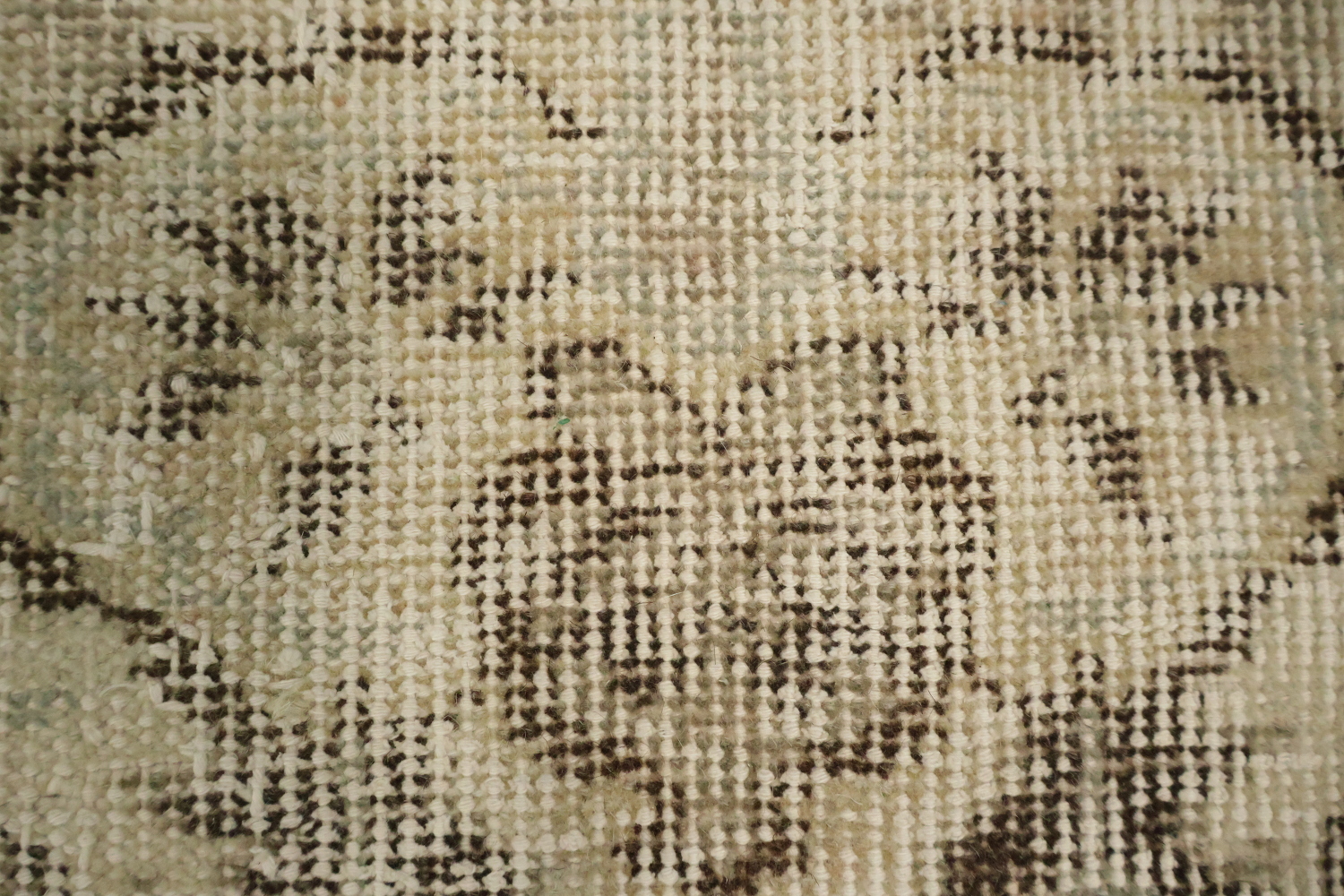 Vintage Distressed Wool Floral Turkish Area Rug 6x9