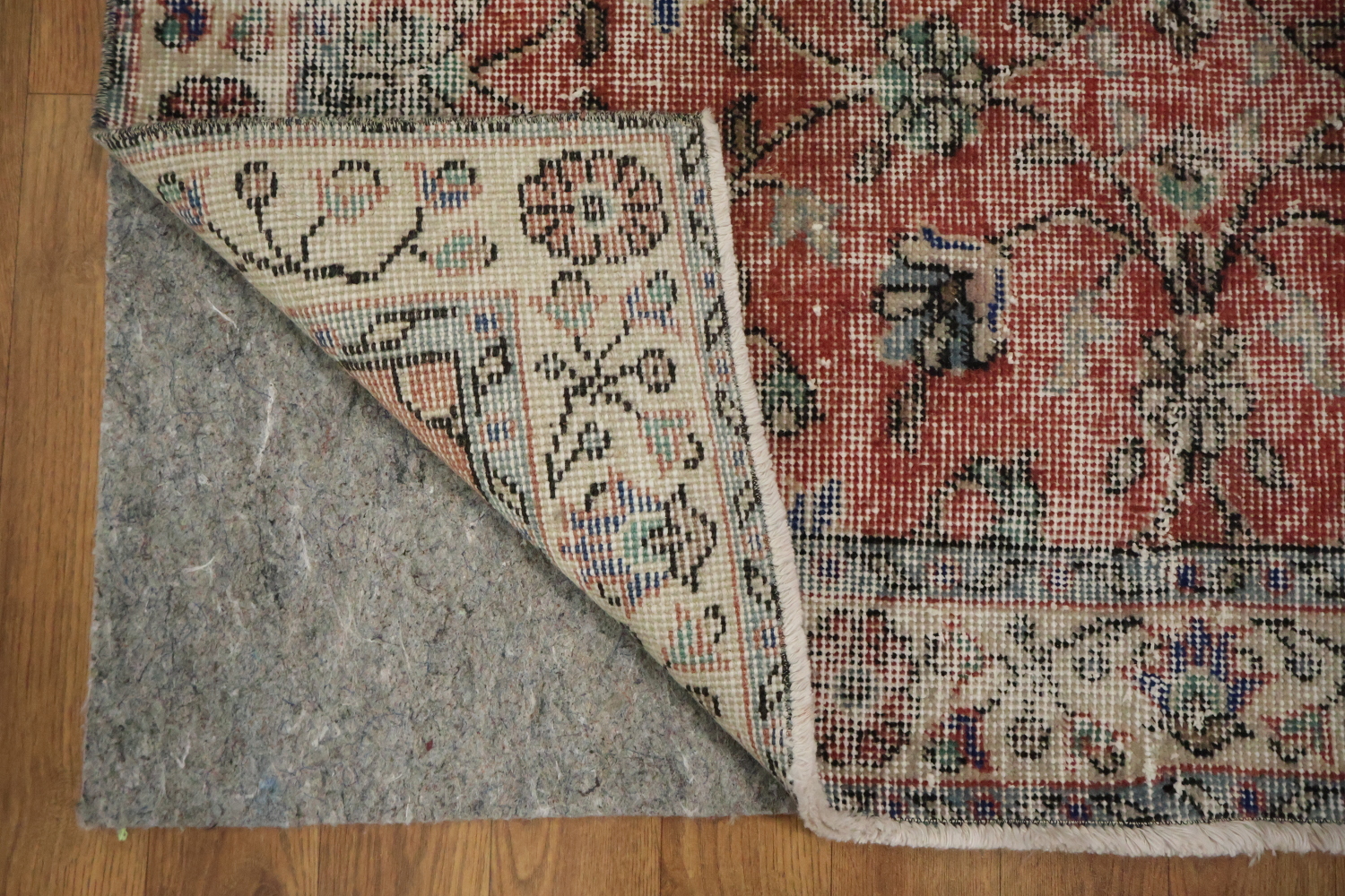 Vintage Distressed Anatolian Turkish Area Rug 4x7