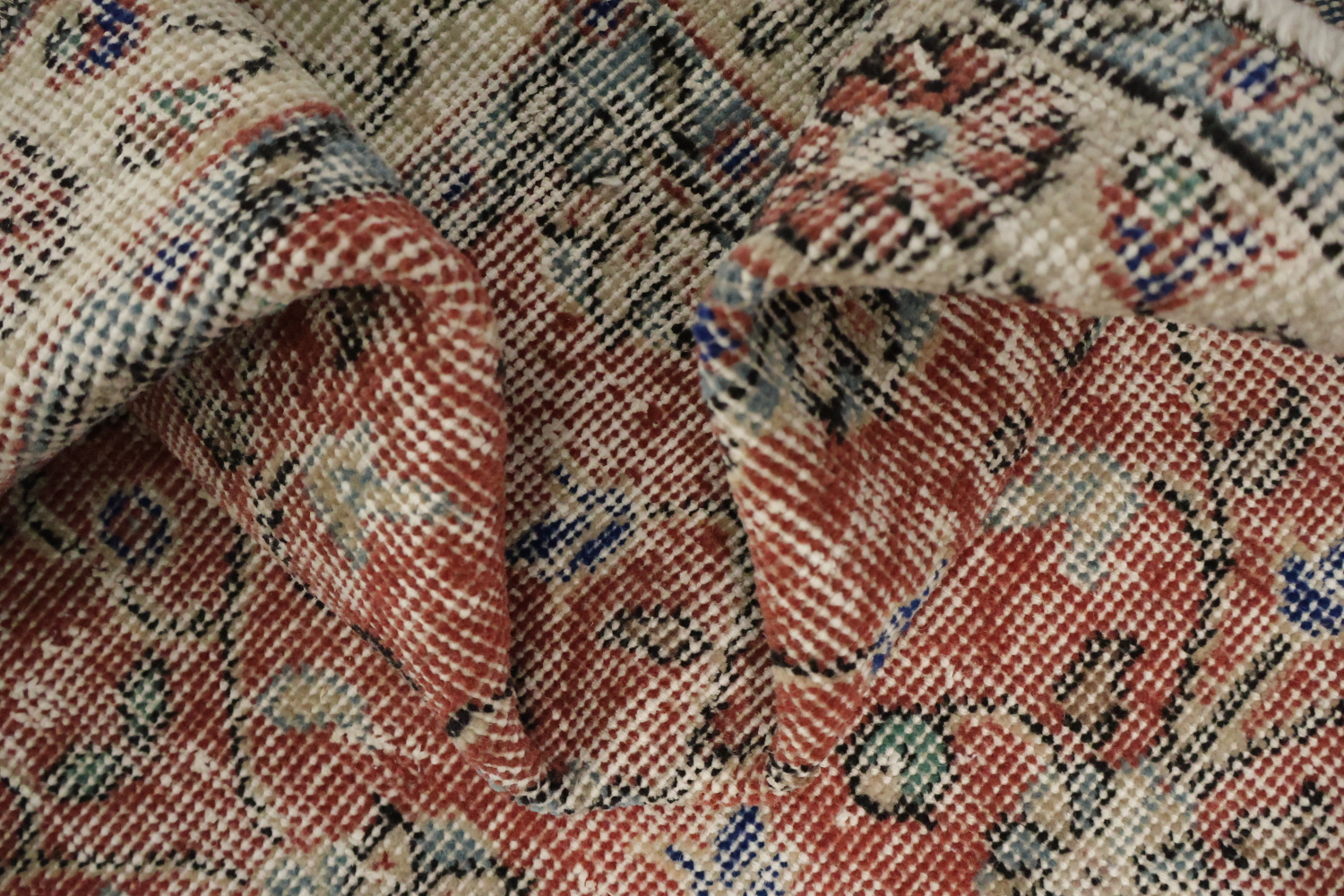 Vintage Distressed Anatolian Turkish Area Rug 4x7