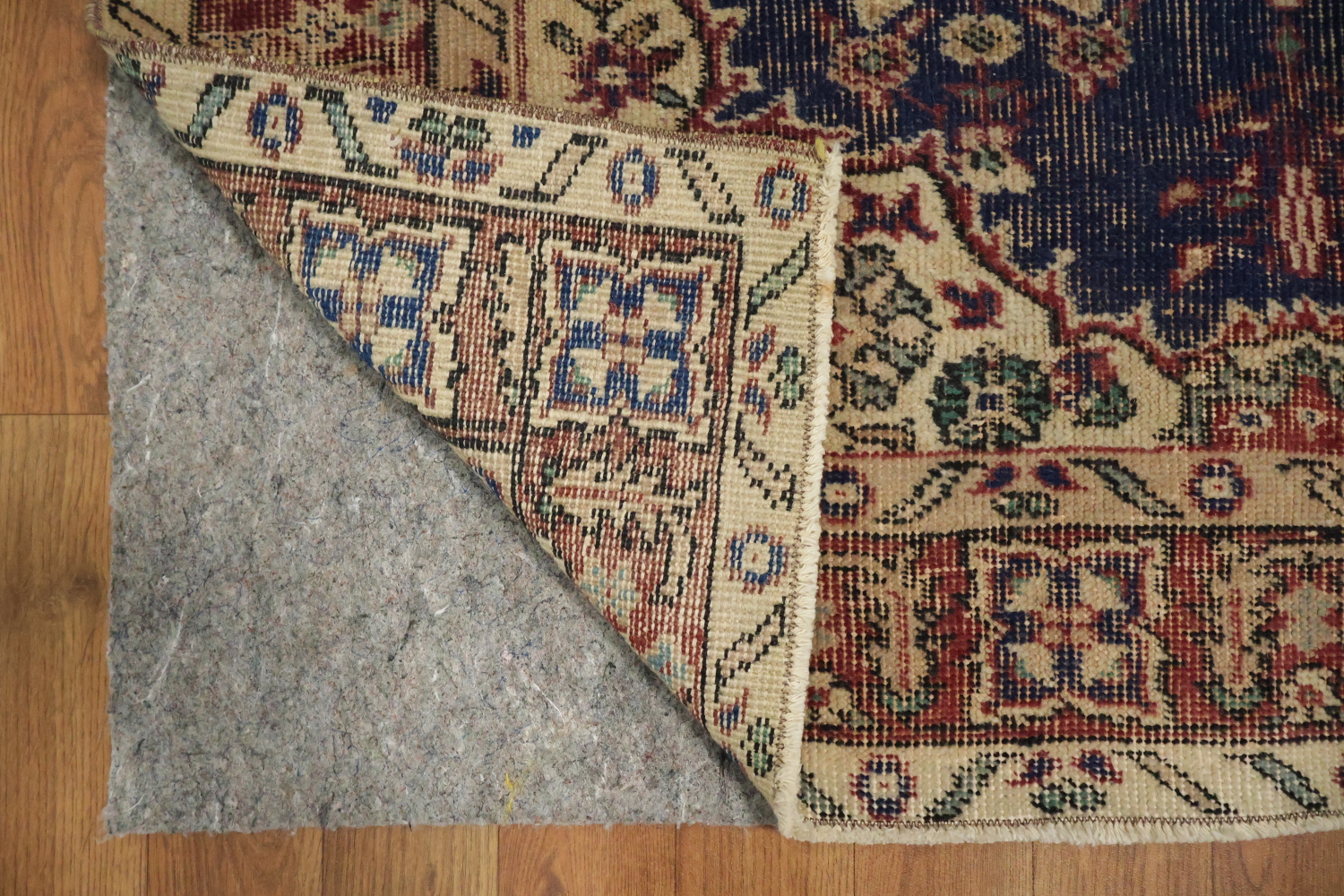 Medallion Vintage Wool Distressed Turkish Area Rug 4x7