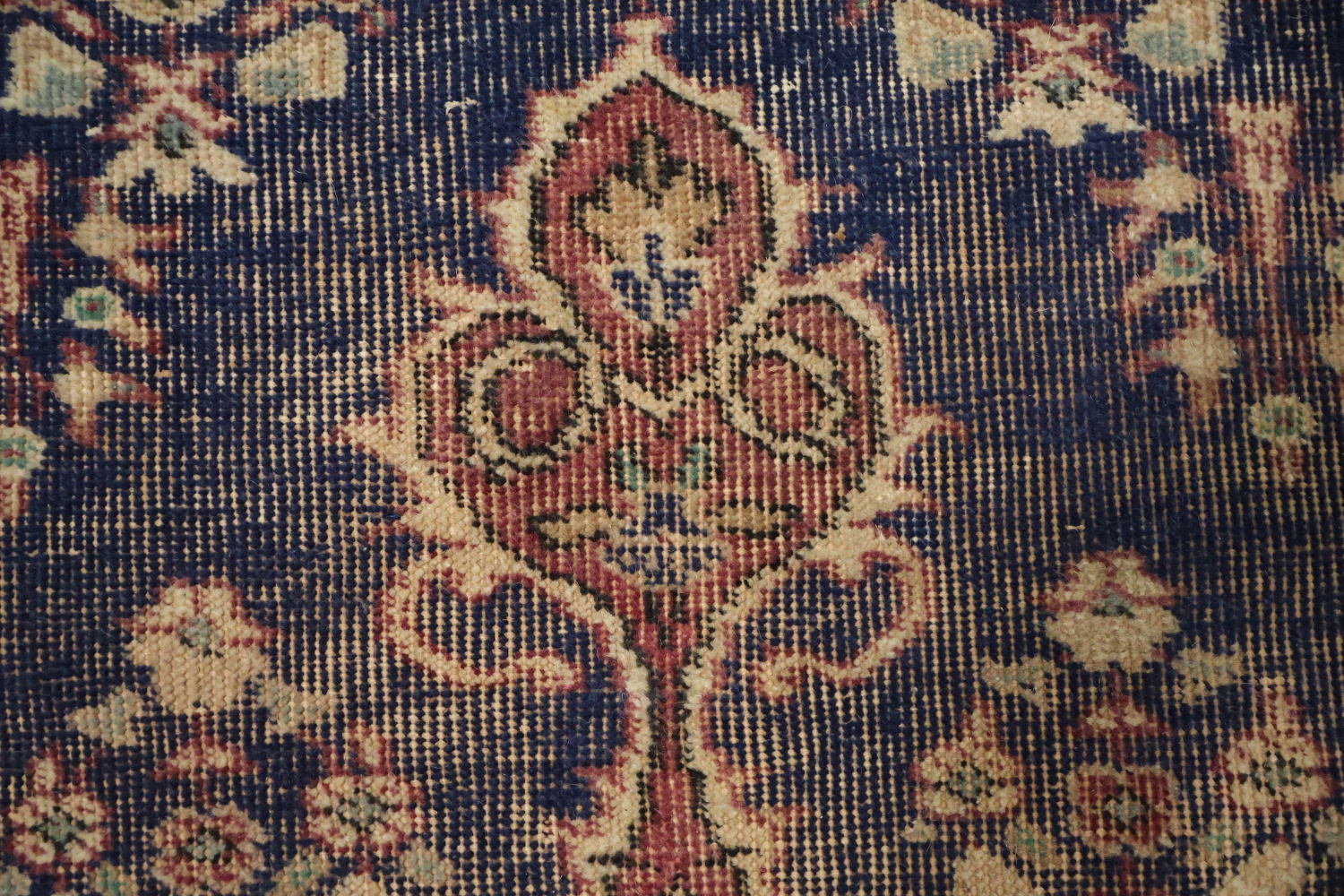 Medallion Vintage Wool Distressed Turkish Area Rug 4x7