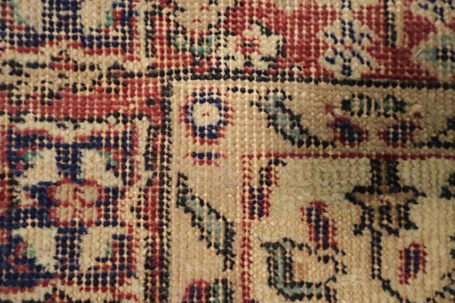 Medallion Vintage Wool Distressed Turkish Area Rug 4x7