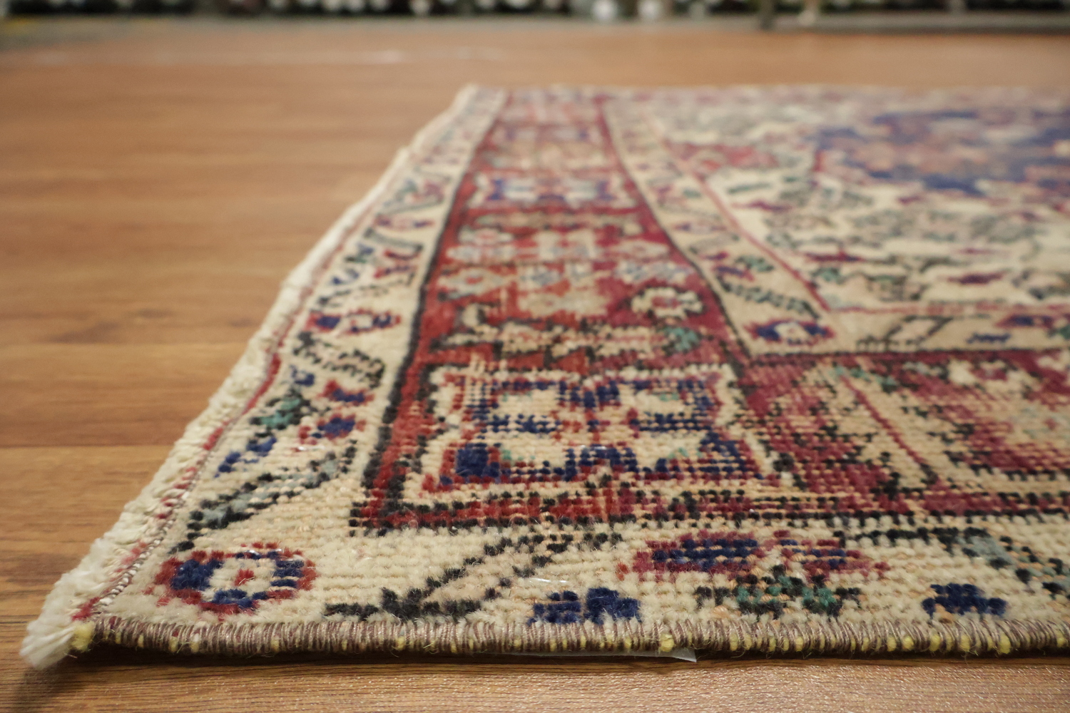 Medallion Vintage Wool Distressed Turkish Area Rug 4x7