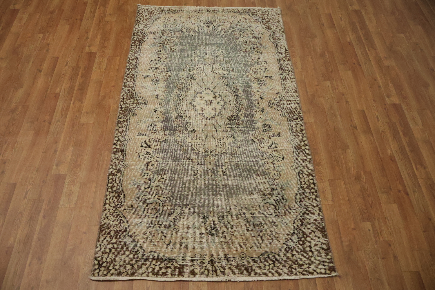 Vintage Distressed Anatolian Turkish Area Rug