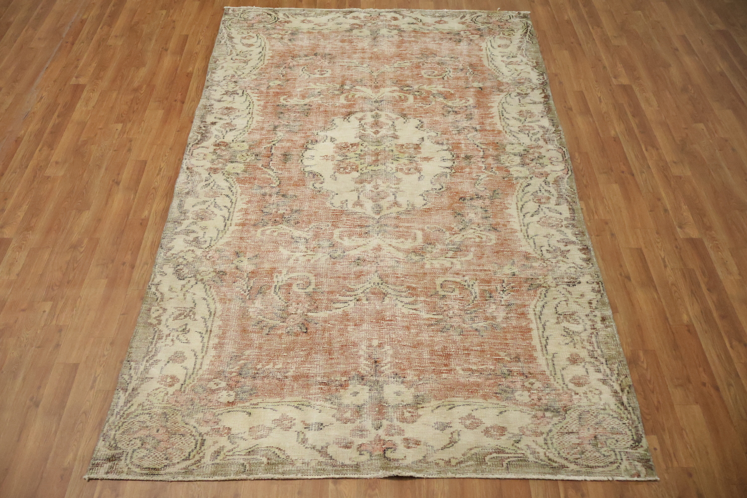 Vintage Distressed Anatolian Turkish Area Rug 6x9
